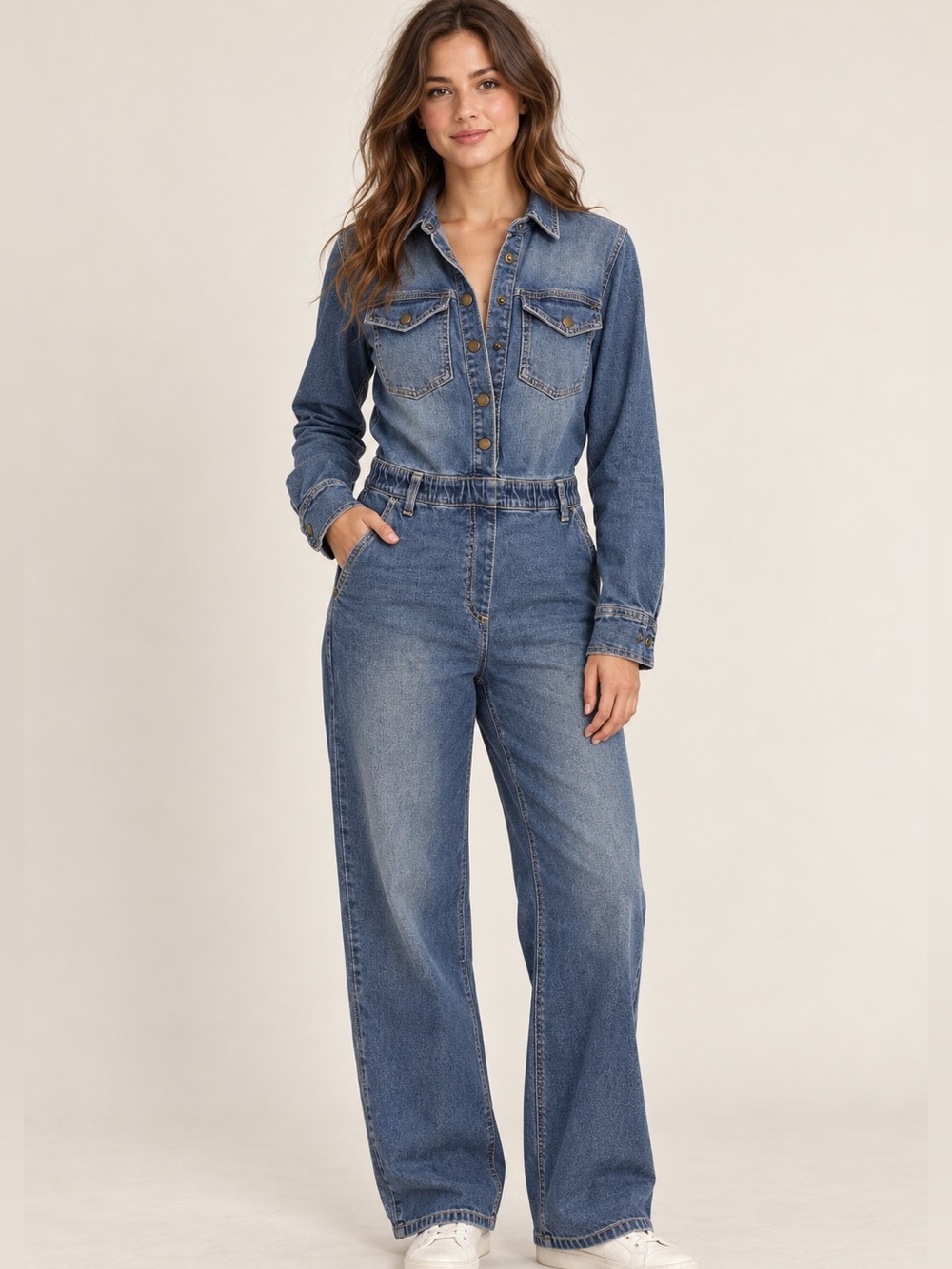 Roxy High-Rise Wide-Leg Denim Jeans - Blue Wash